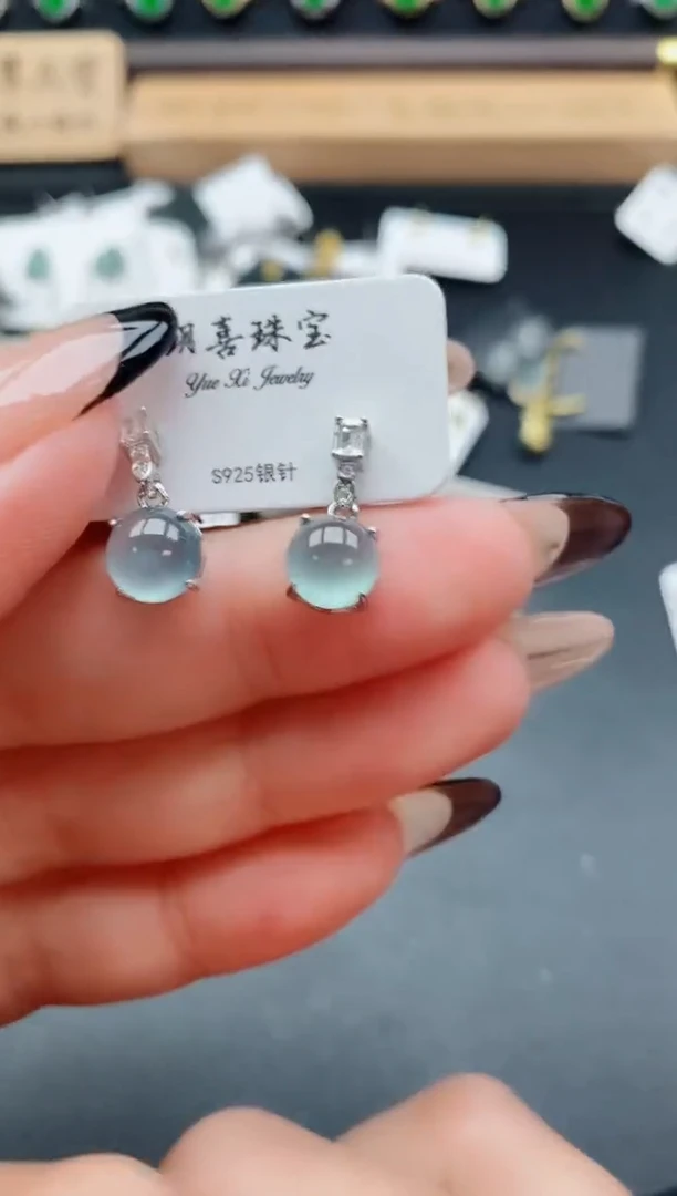 银S925镶嵌戒指翡翠1