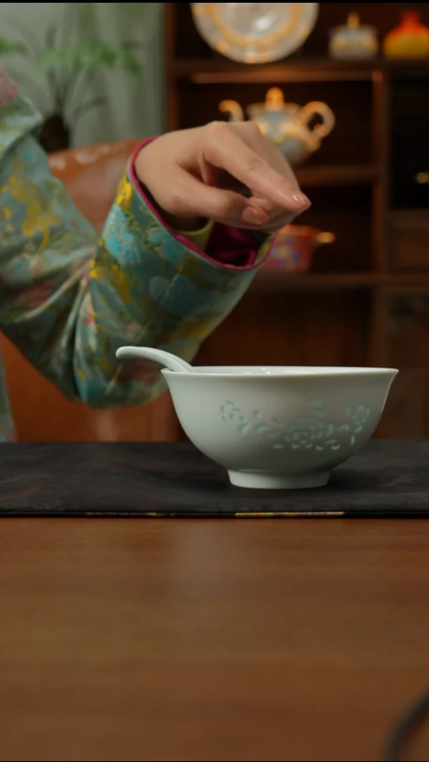 瓷片A004/米饭碗+云上汤匙