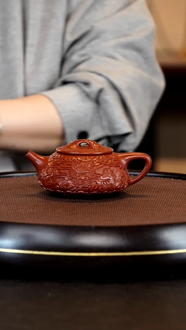 茶壶紫砂杨军保专场紫砂作品35：石瓢  大红袍 190CC