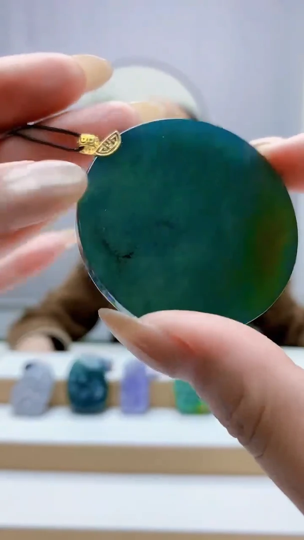 未镶嵌定制翡翠4852MM-毛货挂件79