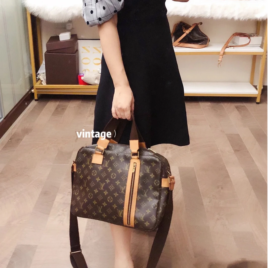 95新 LouisVuitton/路易威登 修复品LV经典老花公文包电脑手提包