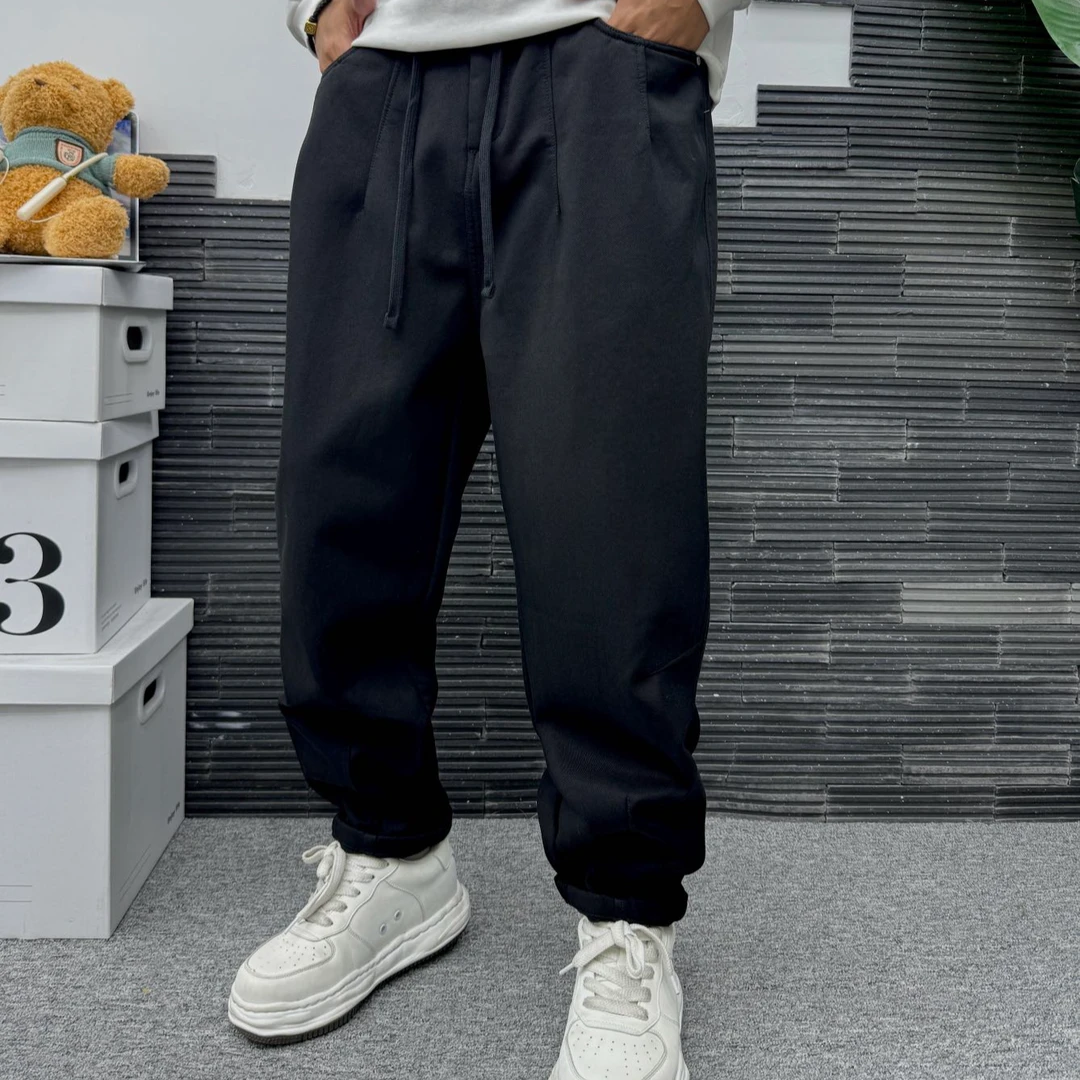 D82#（底抓毛）冬季修身男士舒适百搭锥形裤休闲裤潮流新款时尚百