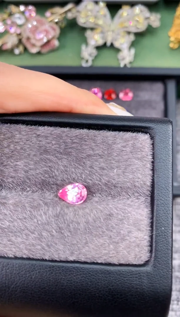 未镶嵌裸石定制尖晶石水滴型 越南尖晶石 1.06ct