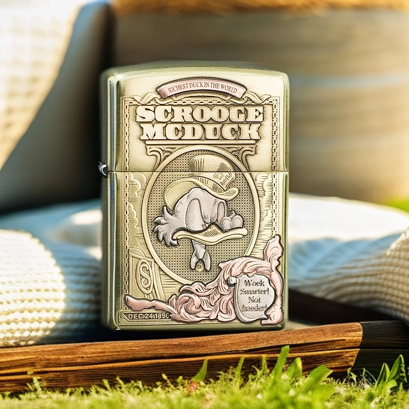 ZIPPO/之宝紫铜镶嵌唐老鸭官方正品纯铜盔甲打火机DYJ1