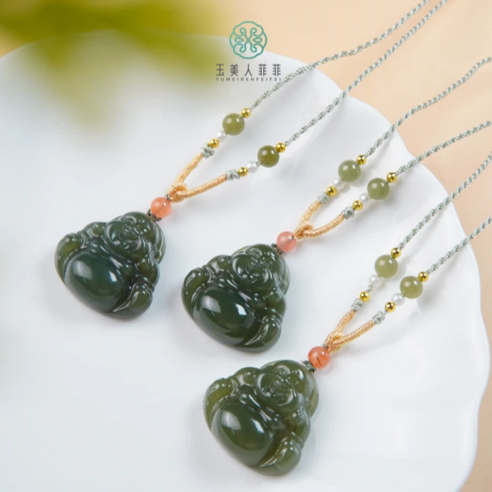 HD石惑珠宝~和田玉佛公吊坠约25mm-多样性发一