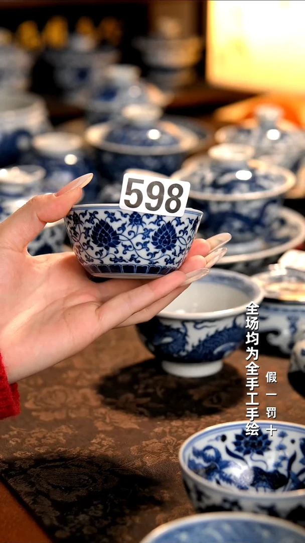 景德镇全手工手绘柴窑茶器福利