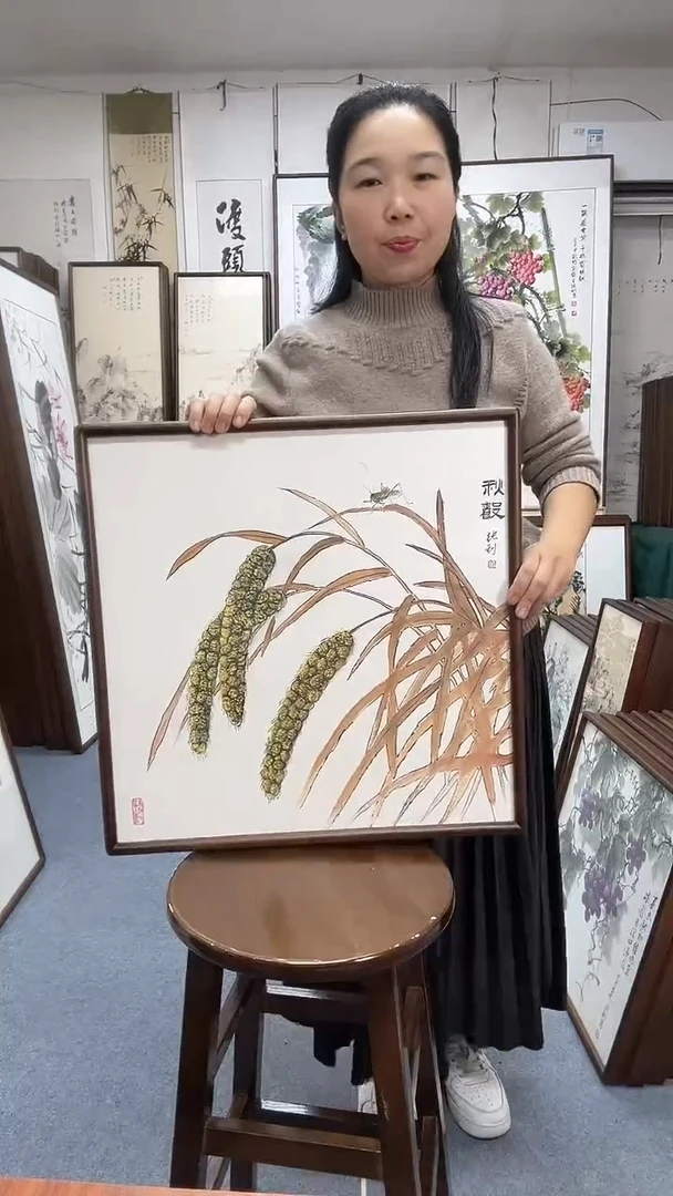 国画纯手绘京东包邮实木画框