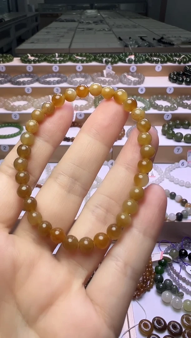 手串未镶嵌和田玉25号卡6mm