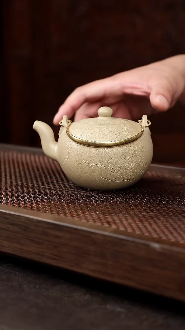 茶壶紫砂蛋包提梁