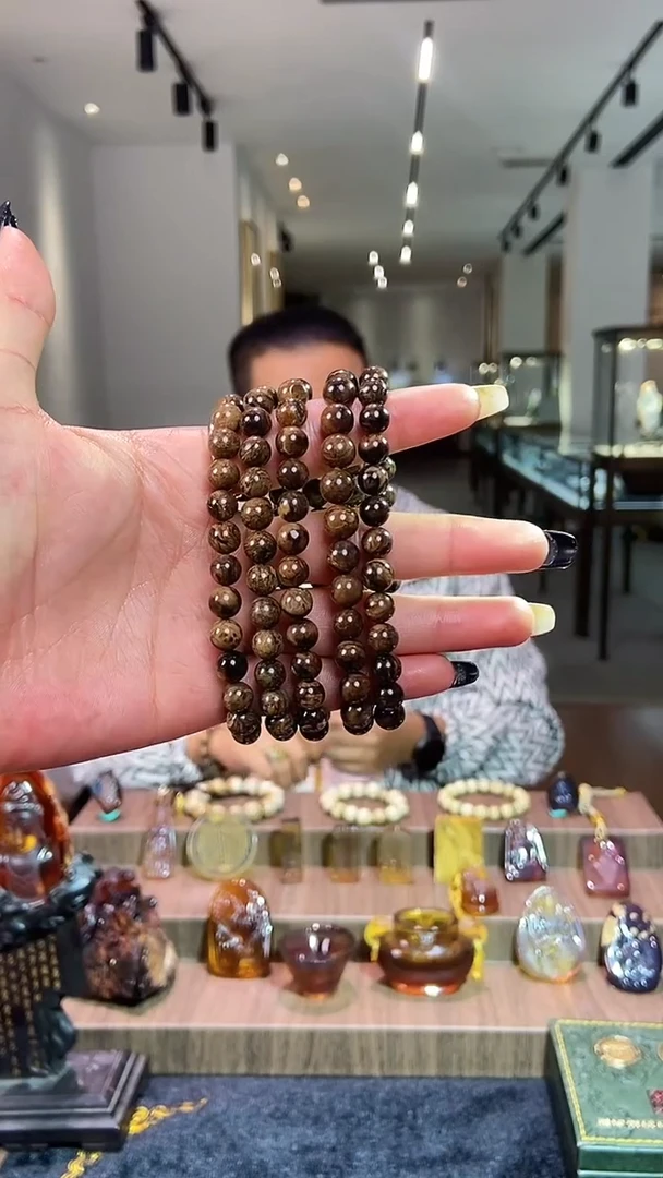 琥珀颈饰未镶嵌根珀手串7多样性发其一