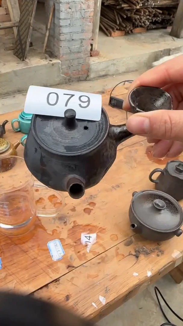 【闪购商品】牙舟陶原矿柴烧侧把壶079 约150CC