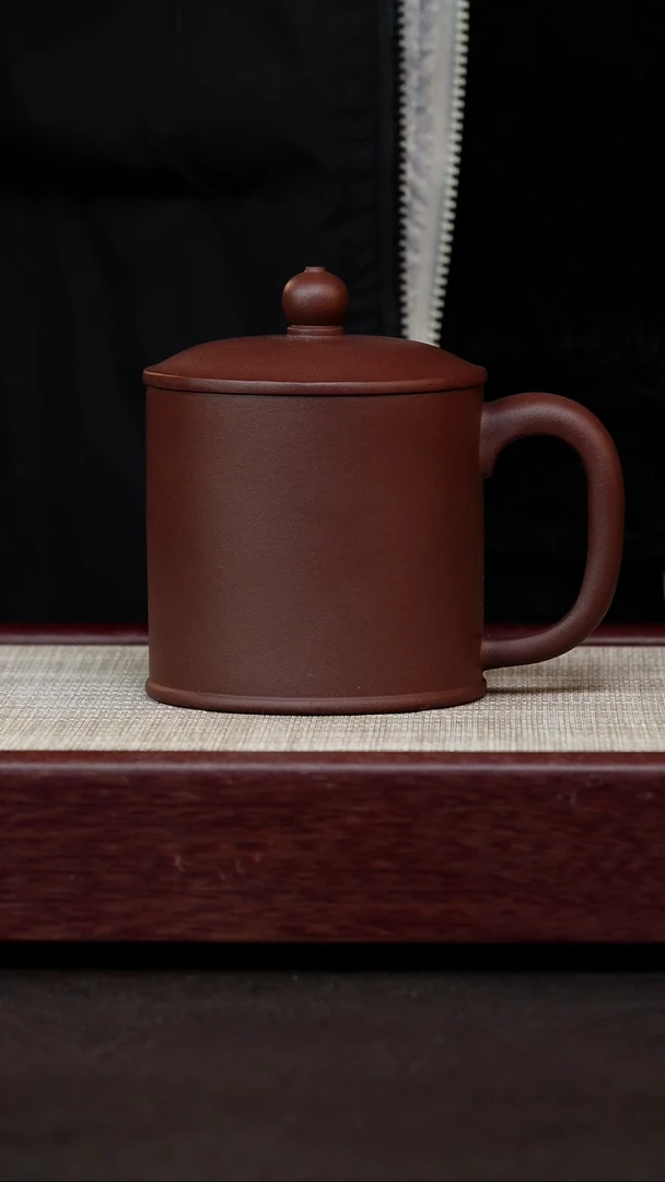 茶杯紫砂紫泥老板杯