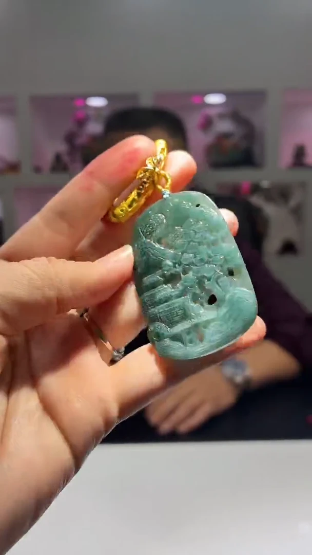颈饰未镶嵌翡翠天然翡翠-07