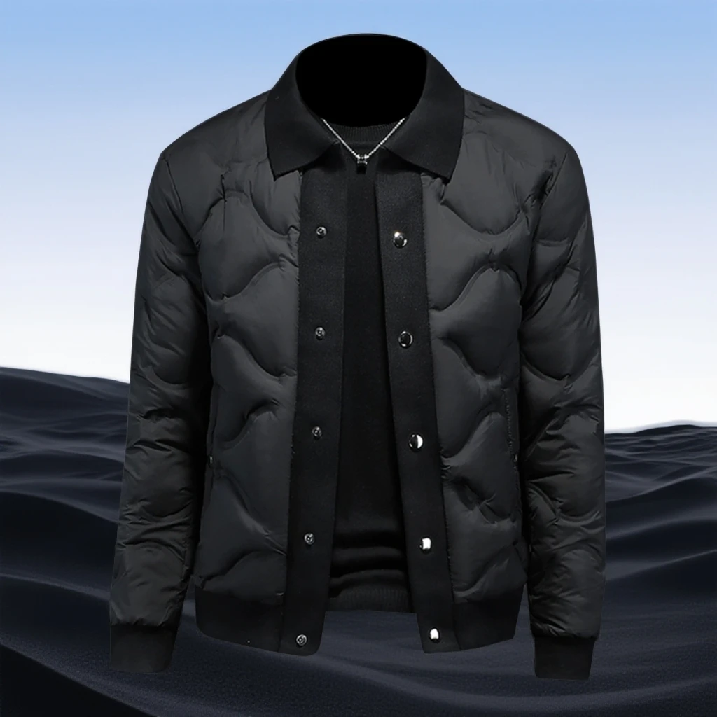 巴赛娜缇时尚秋冬季新款男士羽绒服夹克外套时尚潮气质休闲羽绒服