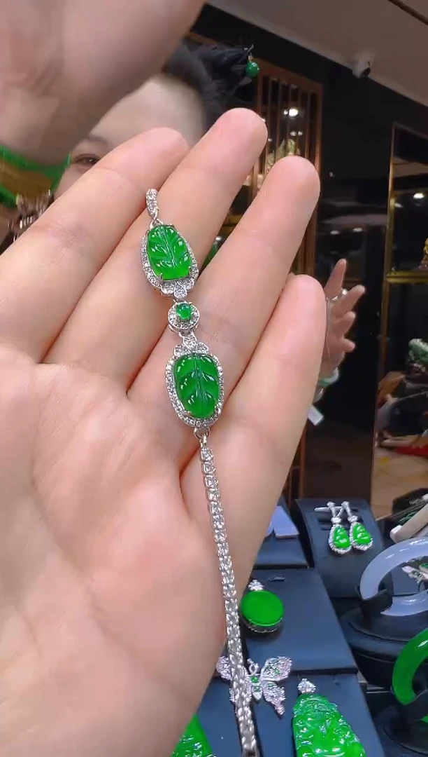 银S925镶嵌手链翡翠106（多样性发其一）
