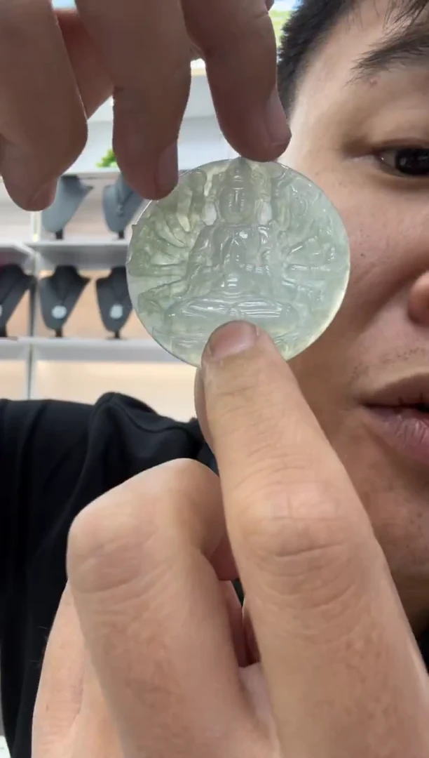 颈饰未镶嵌翡翠天然翡翠A货孤品一件