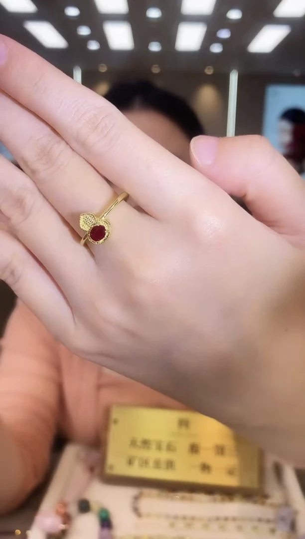 银S925镶嵌戒指红宝石09