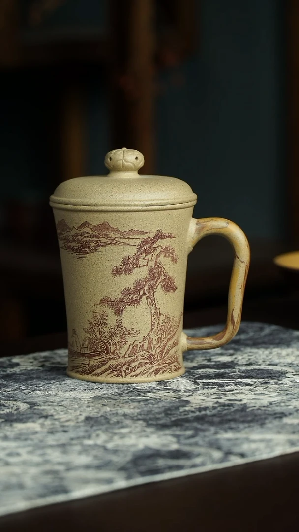 茶杯紫砂43号宜兴原矿紫砂作品