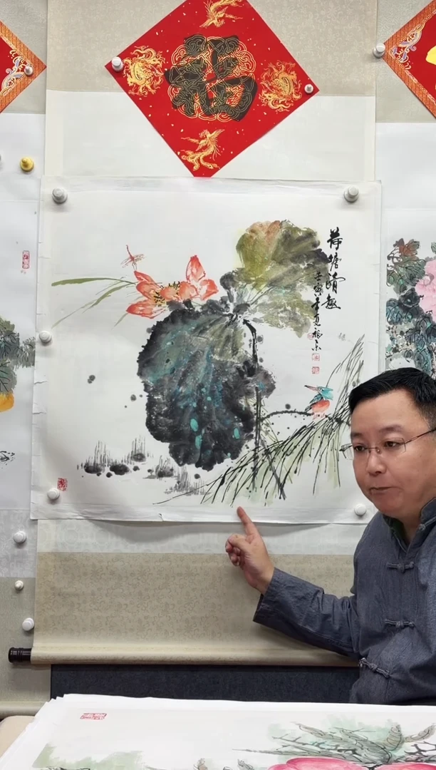 纸本68*68手绘国画作品定制