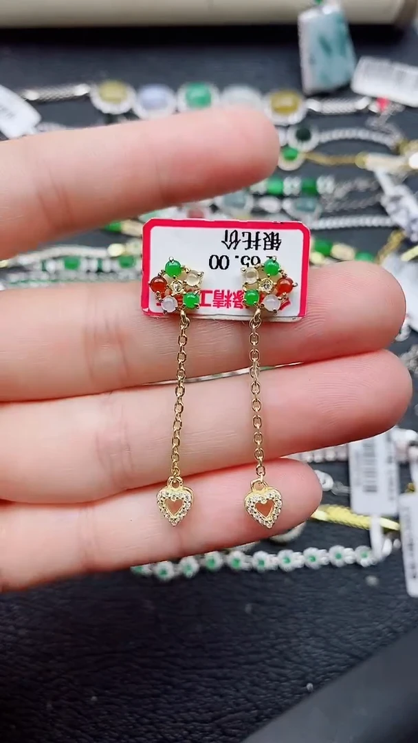银S925镶嵌戒指翡翠1