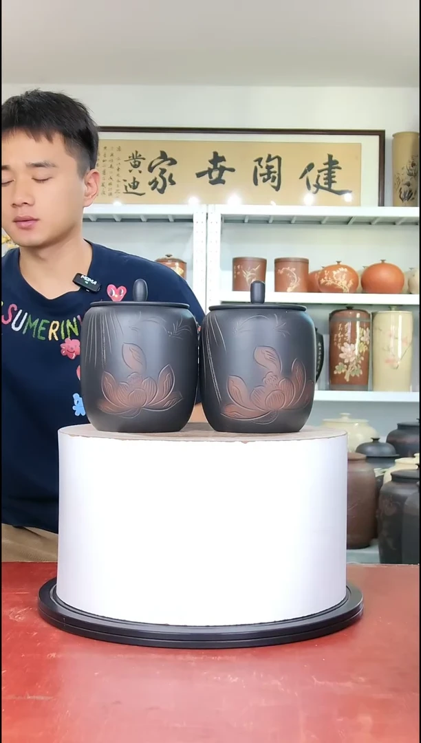 357克醒茶罐一对正品