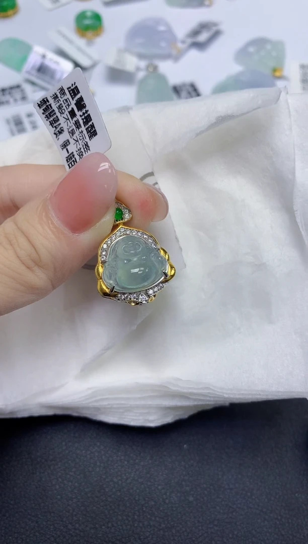 颈饰未镶嵌翡翠天然缅甸翡翠A货多样性发一件