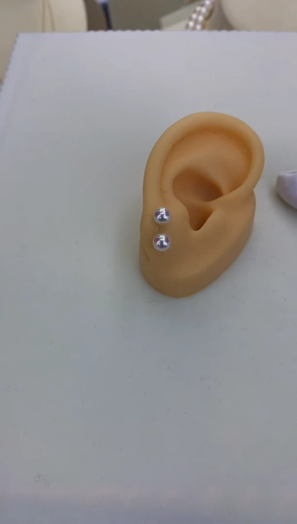 银S925镶嵌DA海水珍珠 GD216 5-6 素钉