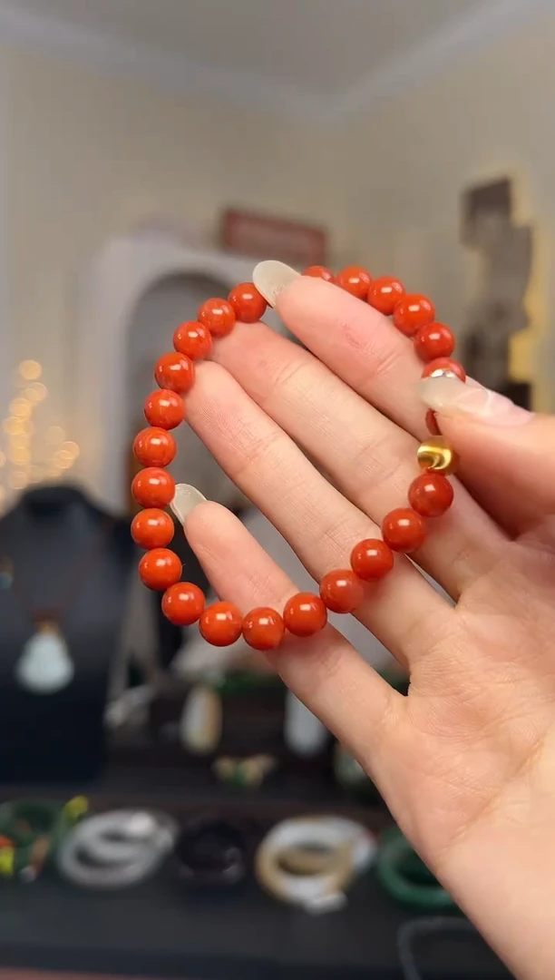 颈饰未镶嵌南红玛瑙7mm