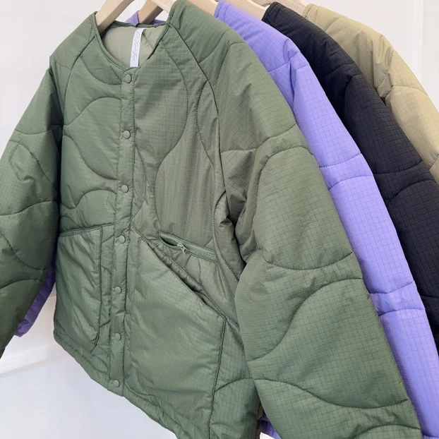 【主播推荐】女士百搭菱格休闲棉衣3565