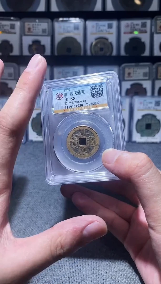 铜A028公博嘉庆通宝宝云部颁式88分一枚