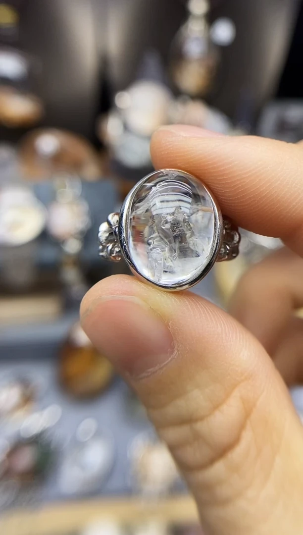 银S925镶嵌珠宝半成品水晶定制定制