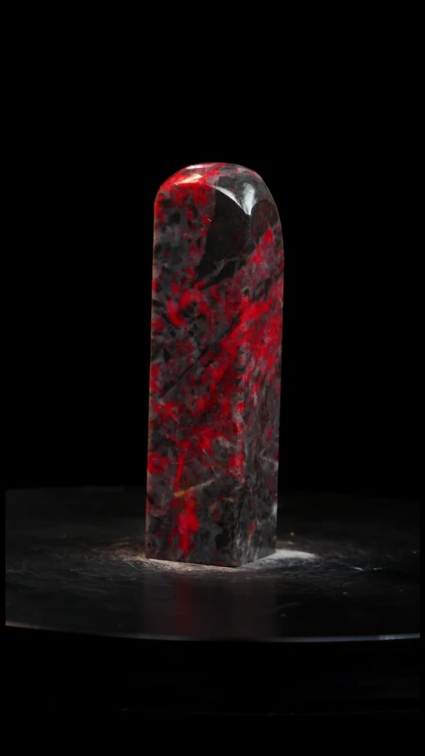 鸡血石牛角鸡血石旬阳