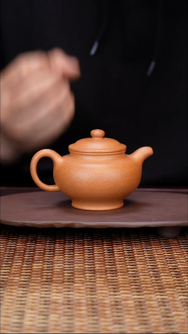 茶壶紫砂汀禾紫砂老黄段《掇只》180cc