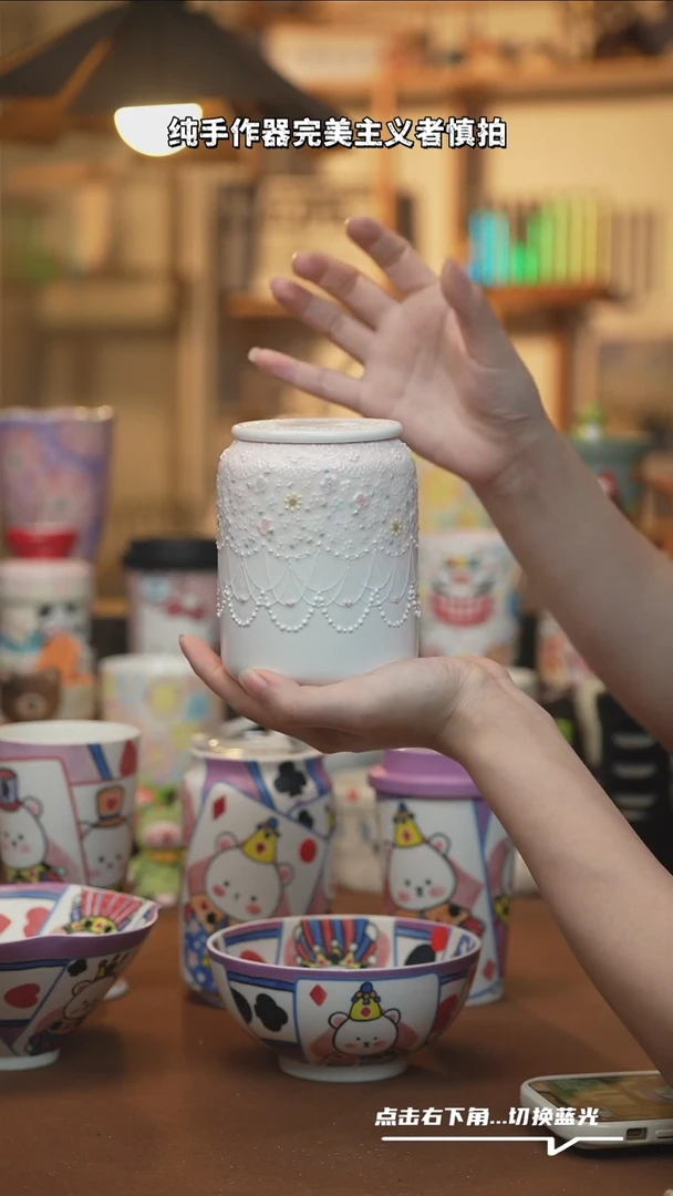 摆件A1600设计师原创手绘陶瓷