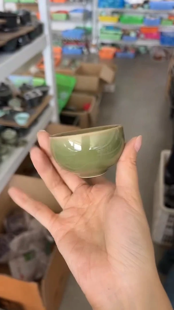 龙泉云间青瓷小米茶器