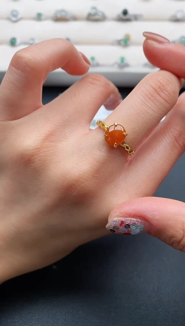 银S925镶嵌戒指翡翠2222222+9