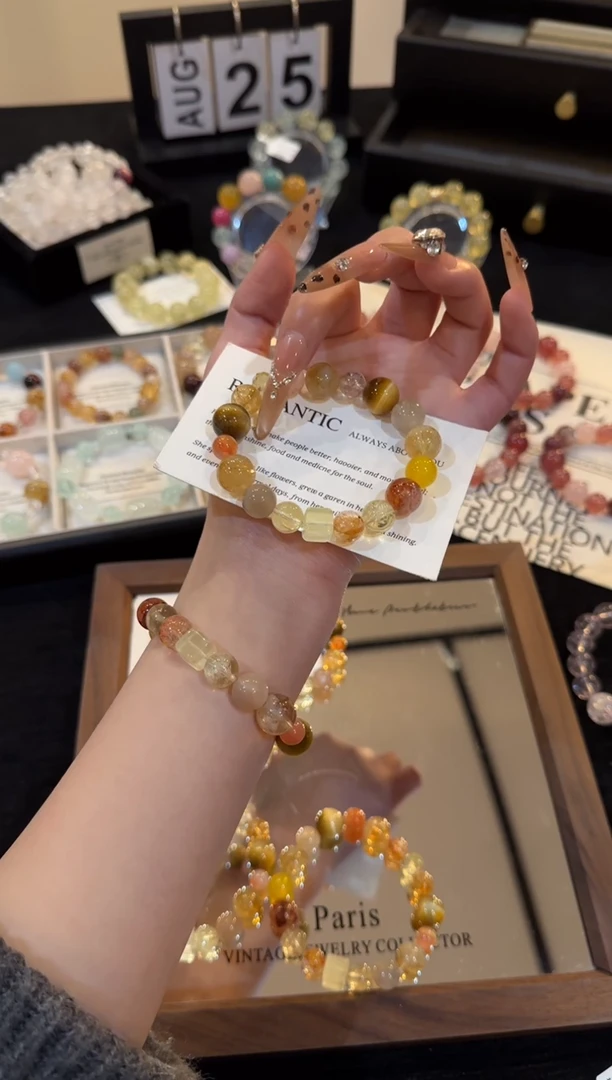 未镶嵌手链水晶财富小富婆x3235