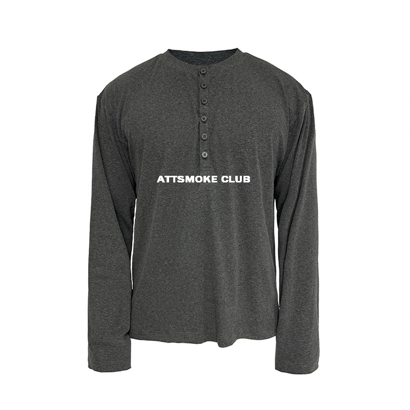 【店铺福利】美式Cleanfit纯色亨利毛衣长袖宽松T桖打底Polo内搭