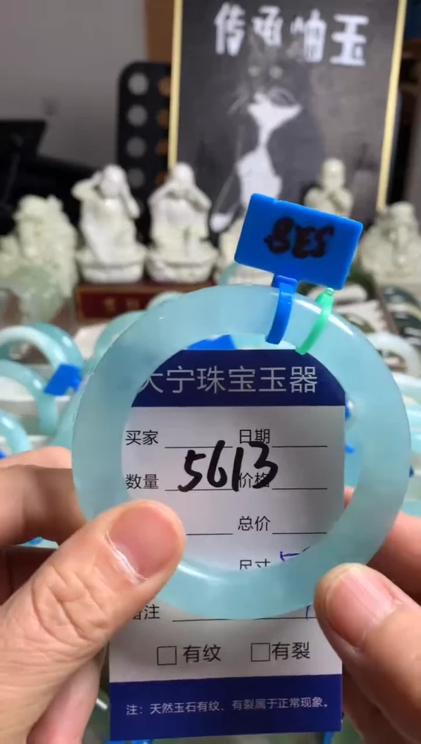 蛇纹石玉未镶嵌手镯5613