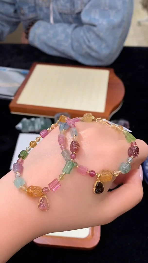 未镶嵌手串碧玺独家设计款多样性发其一