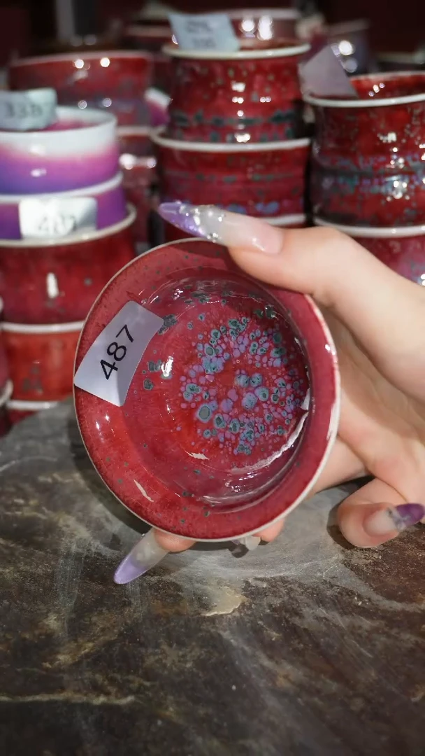 摆件陶精品窑变钧瓷茶器