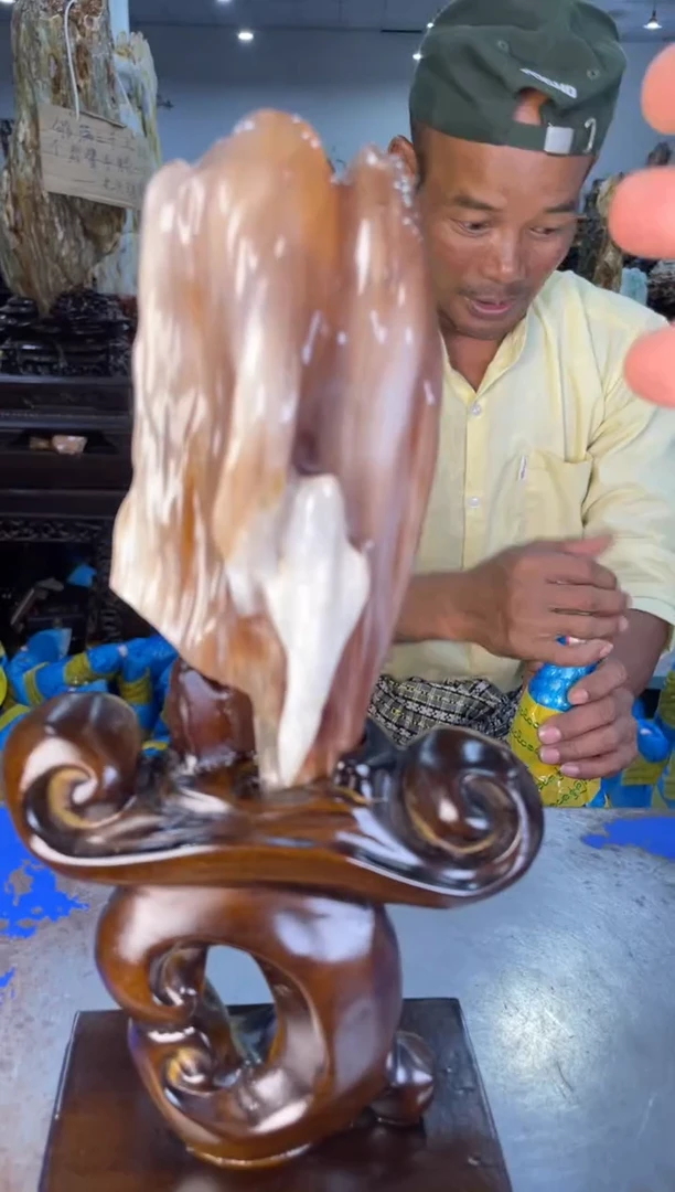 未镶嵌摆件硅化玉9