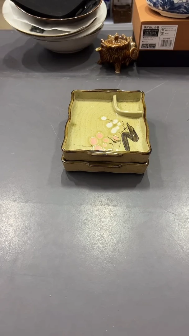 瓷片深*色满38包邮，编号：H346  2只