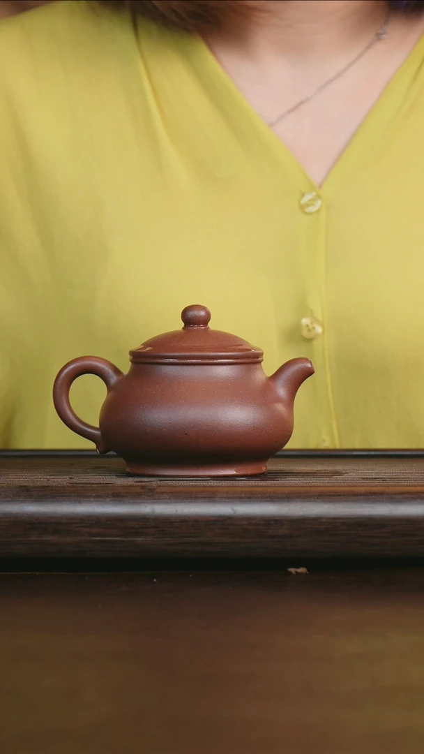 茶壶紫砂艺品紫砂 精选天青紫栗段 潘壶190cc