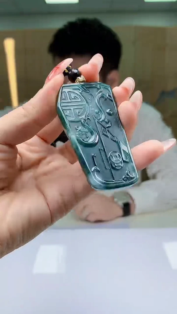 【闪购商品】定制翡翠未镶嵌5028ty-毛货挂件167