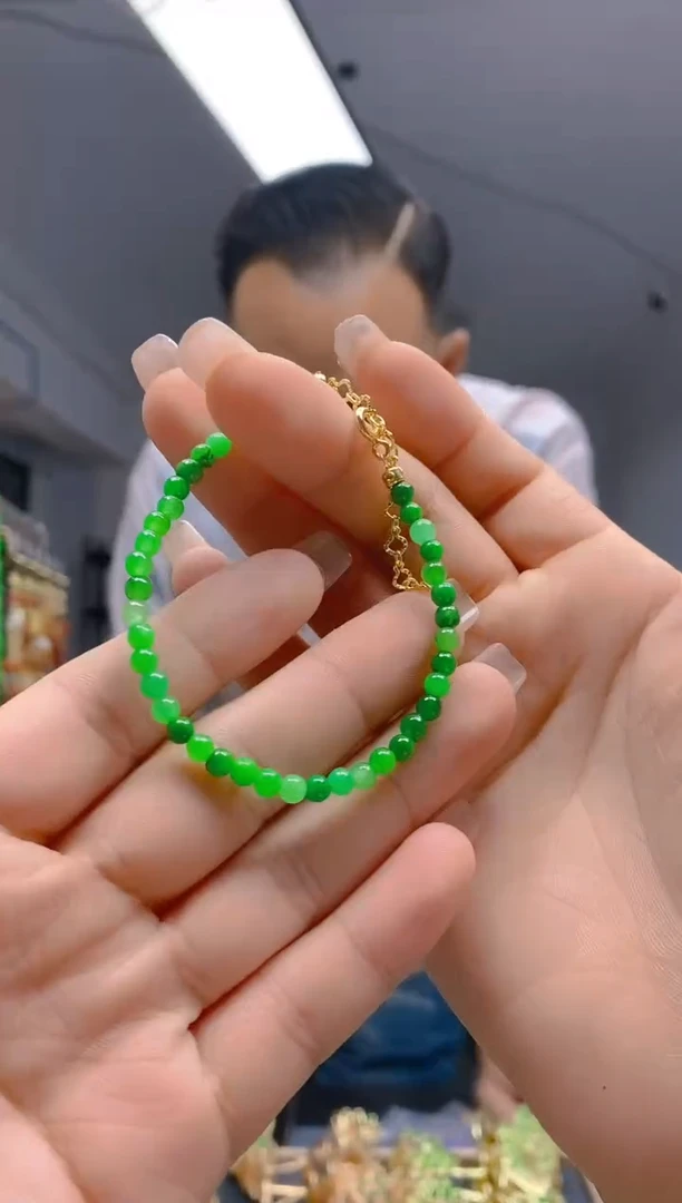 【闪购商品】翡翠耳饰合金287翡翠手链