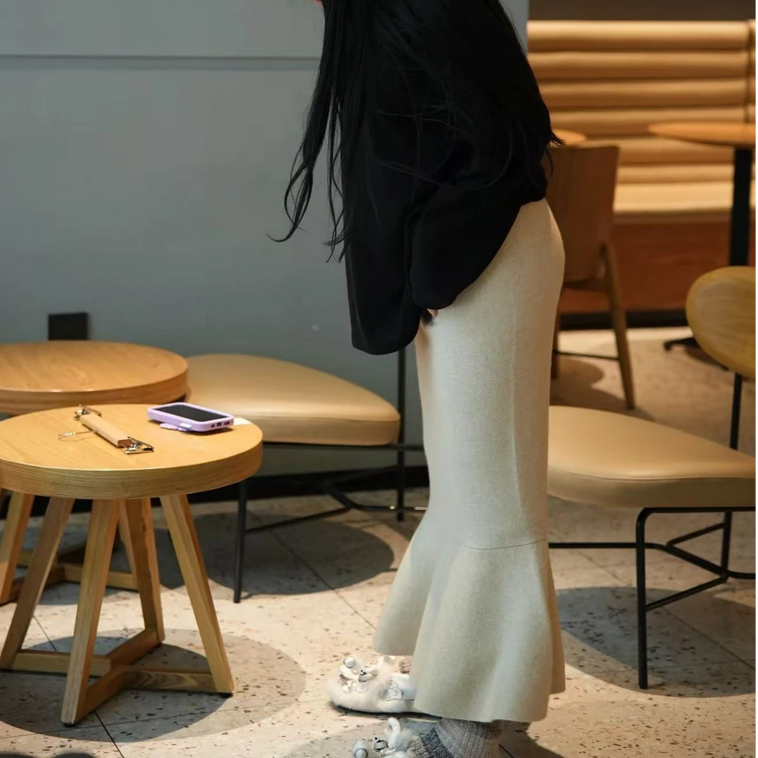 鱼尾裙 羊绒百搭美丽优雅舒适显瘦气质包臀