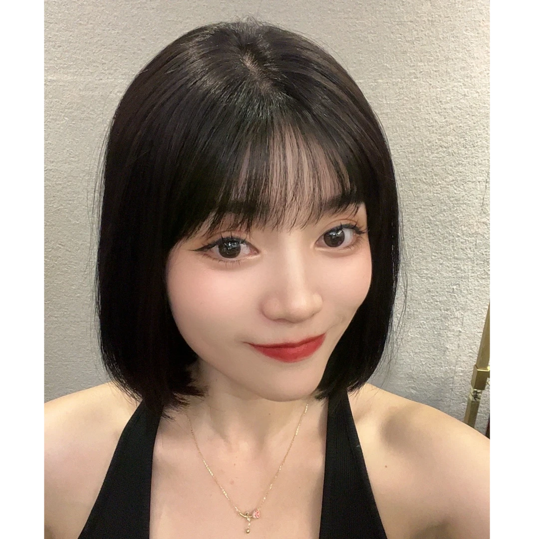 30cm仿真大头皮新款波波头全真发全头套时尚轻盈透气减龄