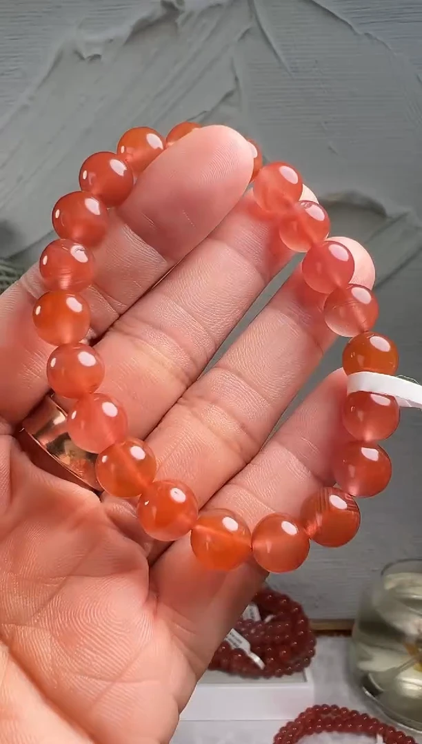 玛瑙/玉髓手链未镶嵌南红玛瑙（默认微瑕）