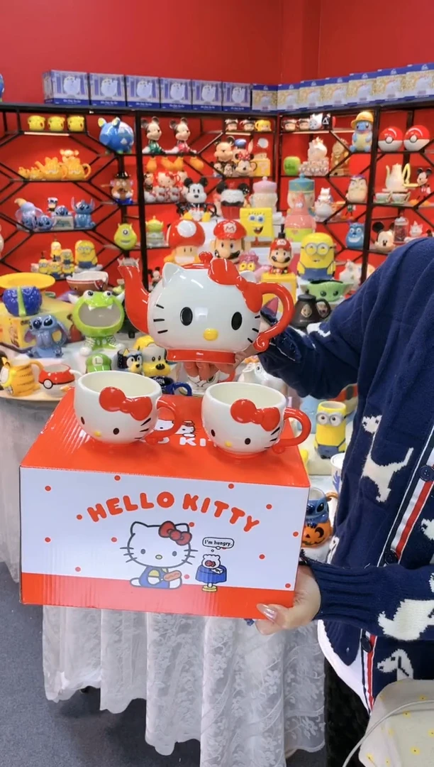 【闪购商品】.@@凯特猫一壶二杯（陶瓷）